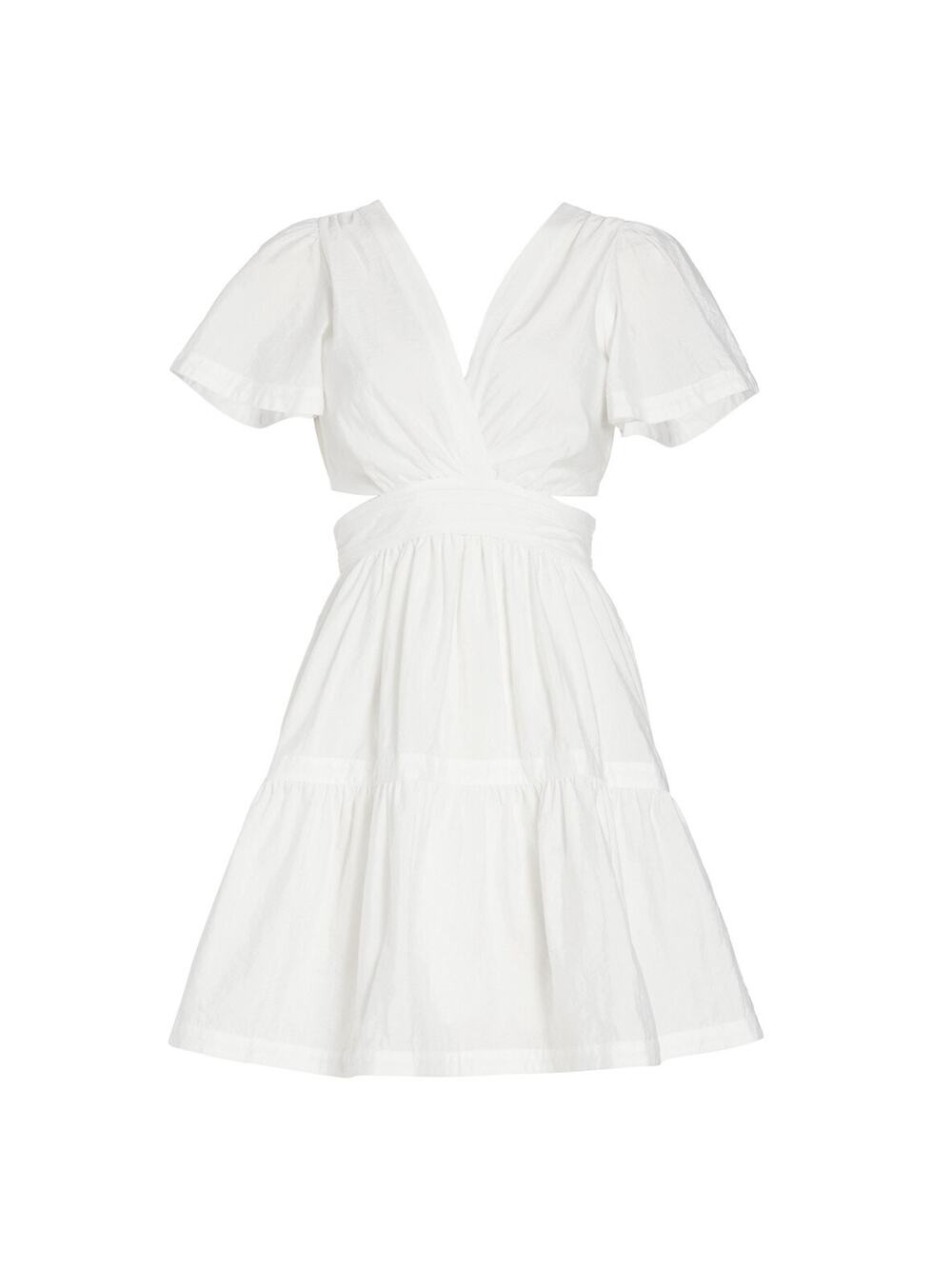 Cinq A Sept Tiered Cream Judith Minidress Size 2